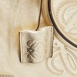 Loewe Gold Leather Amazona 36 Satchel 