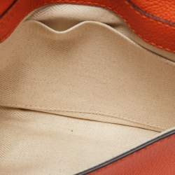 Loewe Orange/Beige Grained Leather Military Belt Bag  