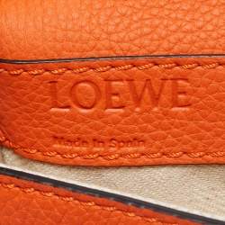 Loewe Orange/Beige Grained Leather Military Belt Bag  