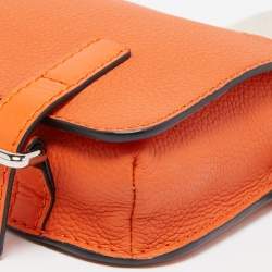 Loewe Orange/Beige Grained Leather Military Belt Bag  