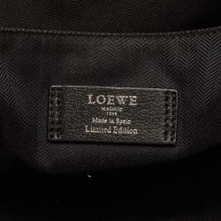 Pre Owned Loewe Pink/Grey Printed Leather Limited Edition Messenger Bag