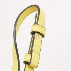 Pre Owned Loewe Yellow Snakeskin Flamenco Shoulder Bag