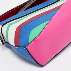 Loewe Multicolor Leather Mini Zig-Zag Puzzle Edge Shoulder Bag
