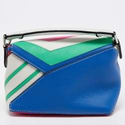 Loewe Multicolor Leather Mini Zig-Zag Puzzle Edge Shoulder Bag