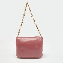 مملوكة مسبقًا Loewe Old Rose Leather Goya Chain Shoulder Bag
