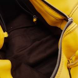 Loewe Yellow Leather Logo Embossed Hobo