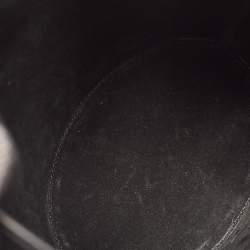 Pre Owned Loewe Black/Grey Monogram Canvas and Leather Balloon Anagram Bucket Bag