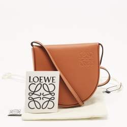 Loewe Tan Leather Mini Heel Pouch Bag
