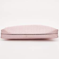 Pre Owned Loewe Pink Embossed Leather Anagram T Pouch