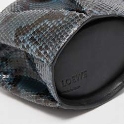 Loewe Teal/Black Python Elephant Shoulder Bag