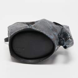 Loewe Teal/Black Python Elephant Shoulder Bag