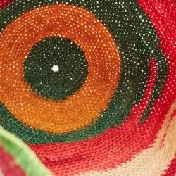 LOEWE Shigra Pattern Woven Straw Basket Bag