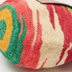 LOEWE Shigra Pattern Woven Straw Basket Bag