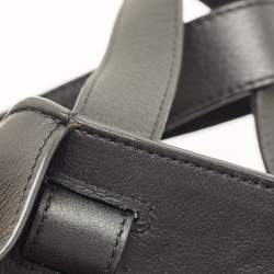 مملوكة مسبقًا Loewe Black/Red Tartan Wool and Leather Medium Hammock Shoulder Bag