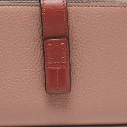 Loewe Old Rose Leather Bifold Compact Wallet