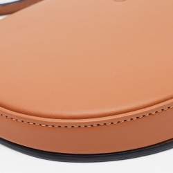 Pre Owned Loewe Brown Leather Mini Heel Duo Pouch Bag