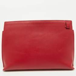 Loewe Burgundy/Red Leather Anagram T Pouch