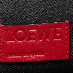 Loewe Burgundy/Red Leather Anagram T Pouch