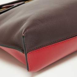 Loewe Burgundy/Red Leather Anagram T Pouch