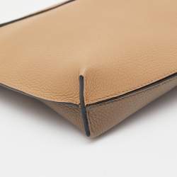 Loewe Beige/Grey Leather T Slim Pouch
