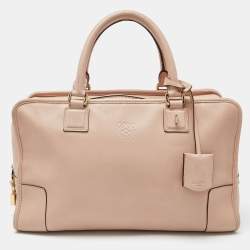 Loewe Pink Leather Amazona 36 Satchel
