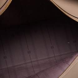 Pre Owned Loewe Dark Beige Leather Top Zip Tote