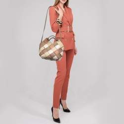 Loewe Multicolor Woven Leather Small Surplus Basket Bag