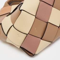 Loewe Multicolor Woven Leather Small Surplus Basket Bag