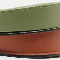 مملوكة مسبقًا Loewe Green/Brown Leather Heel Crossbody Bag