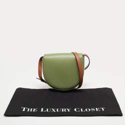 مملوكة مسبقًا Loewe Green/Brown Leather Heel Crossbody Bag