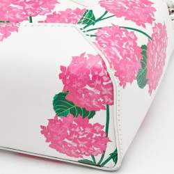 مملوكة مسبقًا Loewe Pink/White Rose Print Leather Mini Puzzle Shoulder Bag