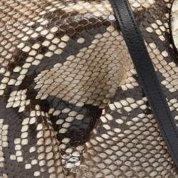 Loewe Brown Python Elephant Shoulder Bag