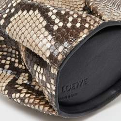 Loewe Brown Python Elephant Shoulder Bag