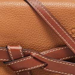 Pre Owned Loewe Tan Leather Mini Gate Crossbody Bag