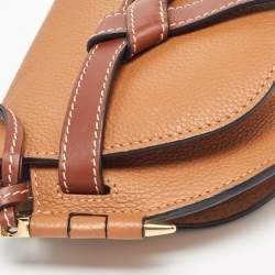 Pre Owned Loewe Tan Leather Mini Gate Crossbody Bag