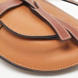 Pre Owned Loewe Tan Leather Mini Gate Crossbody Bag