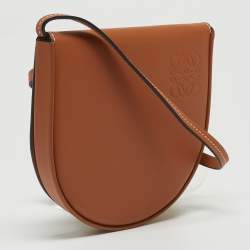 Loewe Brown Leather Mini Heel Duo Pouch Bag