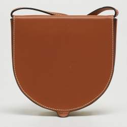 Loewe Brown Leather Mini Heel Duo Pouch Bag