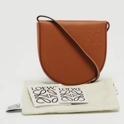 Loewe Brown Leather Mini Heel Duo Pouch Bag