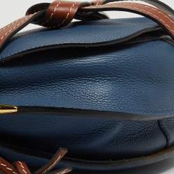 Loewe Blue/Brown Leather Gate Shoulder Bag