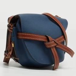 Loewe Blue/Brown Leather Gate Shoulder Bag