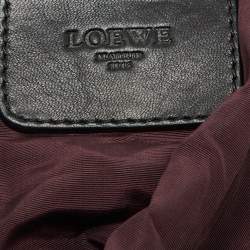 Loewe Black Leather Drawstring Hobo