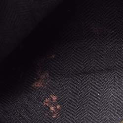 Pre Owned Loewe Beige/Blue Jacquard Canvas and Leather Small Cubi Anagram Shoulder Bag