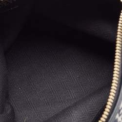 Pre Owned Loewe Beige/Blue Jacquard Canvas and Leather Small Cubi Anagram Shoulder Bag