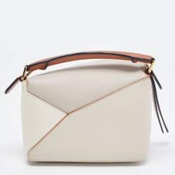 Pre Owned Loewe Multicolor Leather Mini Puzzle Shoulder Bag