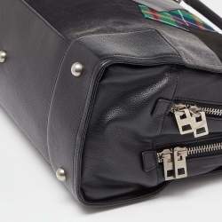 Loewe X Junya Watanabe Multicolour Denim and Leather Amazona Briefcase