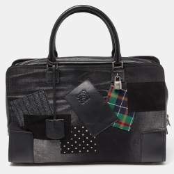 Loewe X Junya Watanabe Multicolour Denim and Leather Amazona Briefcase