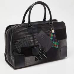 Loewe X Junya Watanabe Multicolour Denim and Leather Amazona Briefcase