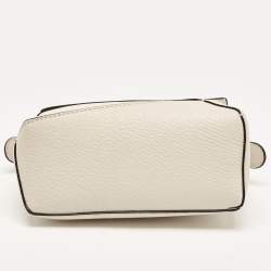Loewe Cream Leather Mini Puzzle Top  Handle Bag