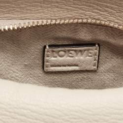 Loewe Cream Leather Mini Puzzle Top  Handle Bag